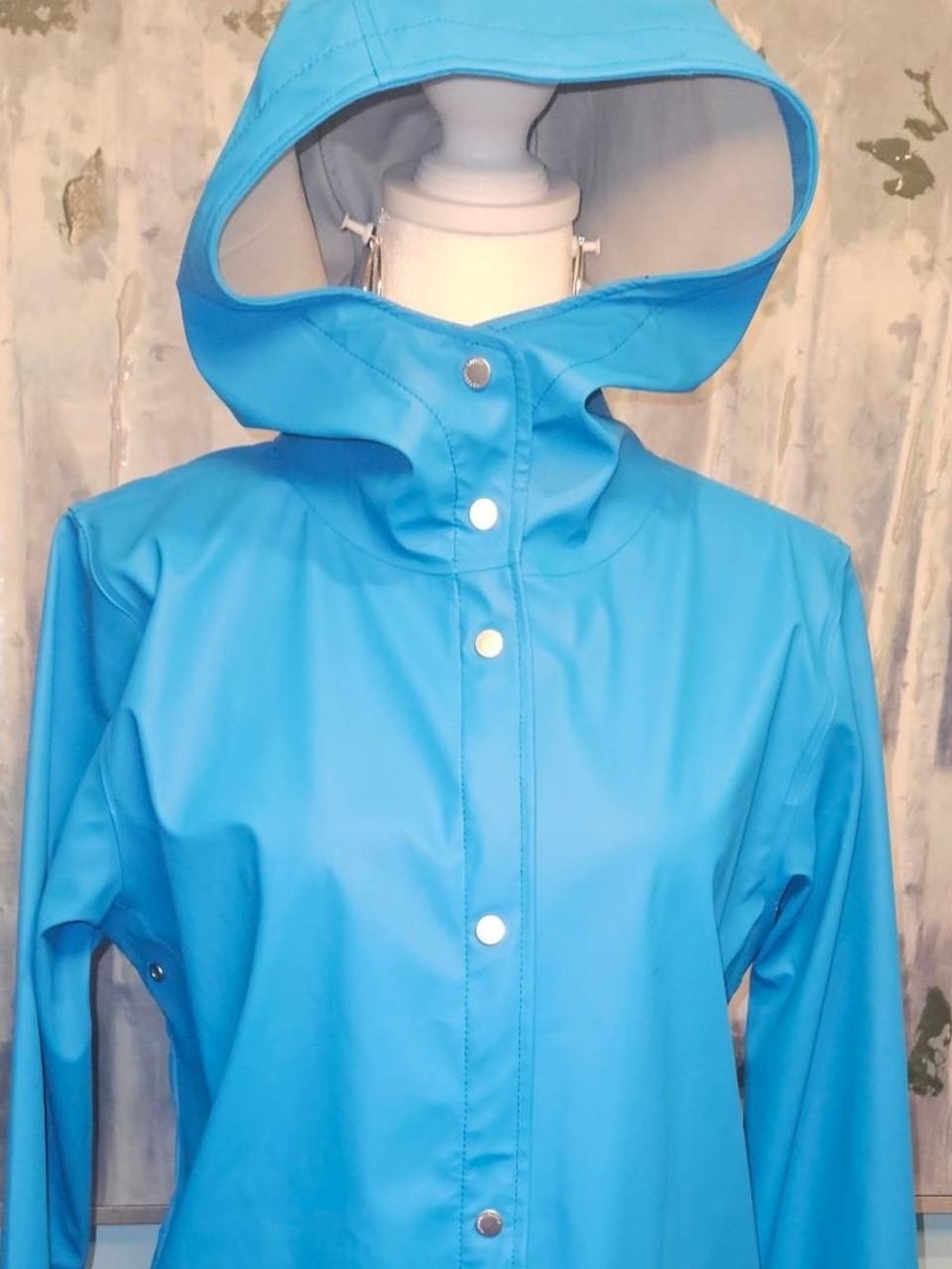 Herschel Supply Company Women's Bright Blue Hooded Rain Jacket